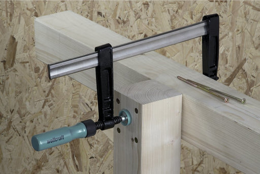 EAN 4006885305908 - wolfcraft GmbH 3059000 abrazadera Abrazadera de barra 8 cm Negro, Metálico, Turquesa imagen 2