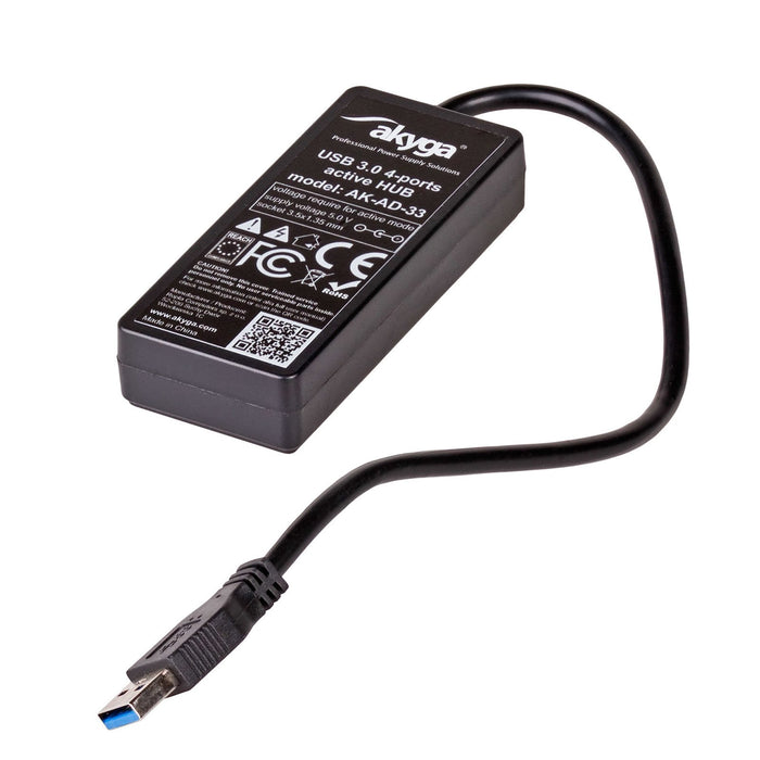 EAN 5901720132376 - Akyga AK-AD-33 hub de interfaz USB 3.2 Gen 1 (3.1 Gen 1) Type-A 500 Mbit/s Negro imagen 4
