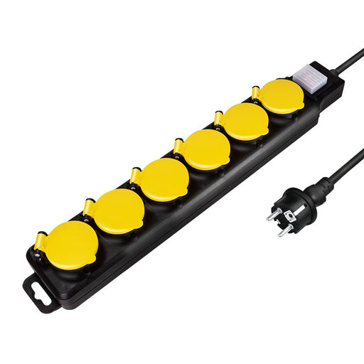 EAN 4052792060638 - LogiLink LPS256 base múltiple 1,5 m 6 salidas AC Exterior Negro, Amarillo imagen 1