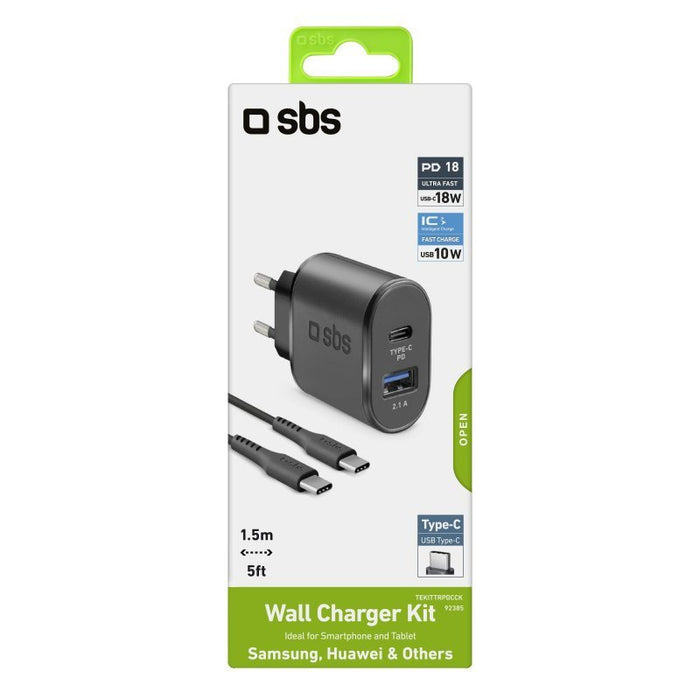 EAN 8018417292385 - SBS TEKITTRPDCCK adaptador e inversor de corriente Interior 18 W Negro imagen 2