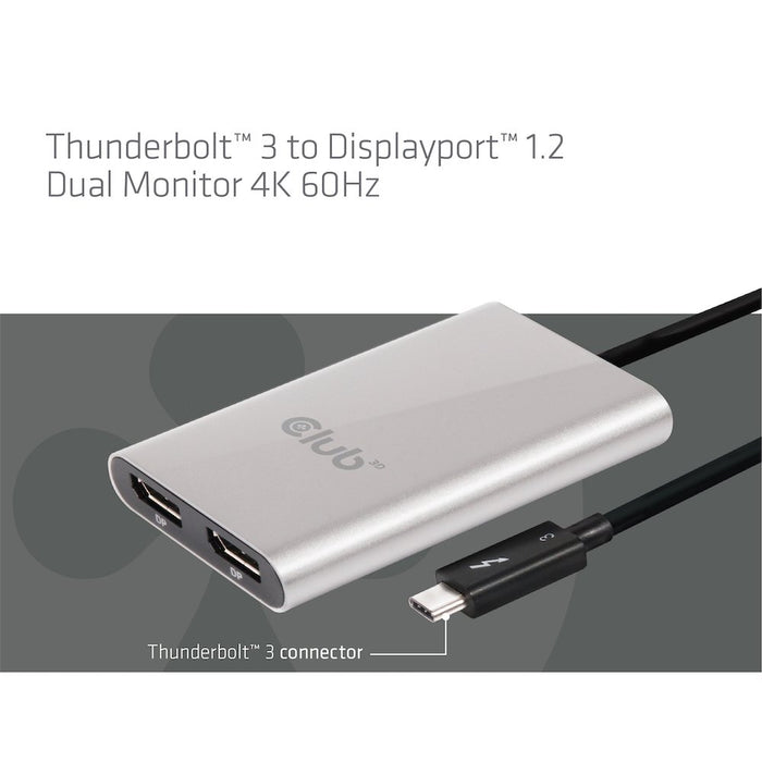 EAN 8719214470722 - CLUB3D CSV-1577 divisor de video USB Tipo C 2x DisplayPort imagen 5
