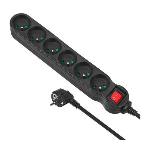 EAN 5902211110705 - Maclean MCE225 base múltiple 1,5 m 6 salidas AC Interior Negro imagen 1