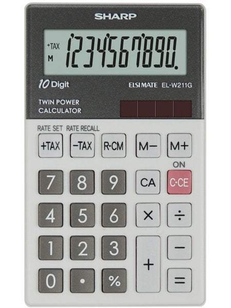 EAN 4974019026039 - Sharp EL-W211G calculadora Bolsillo Calculadora financiera Gris imagen 1