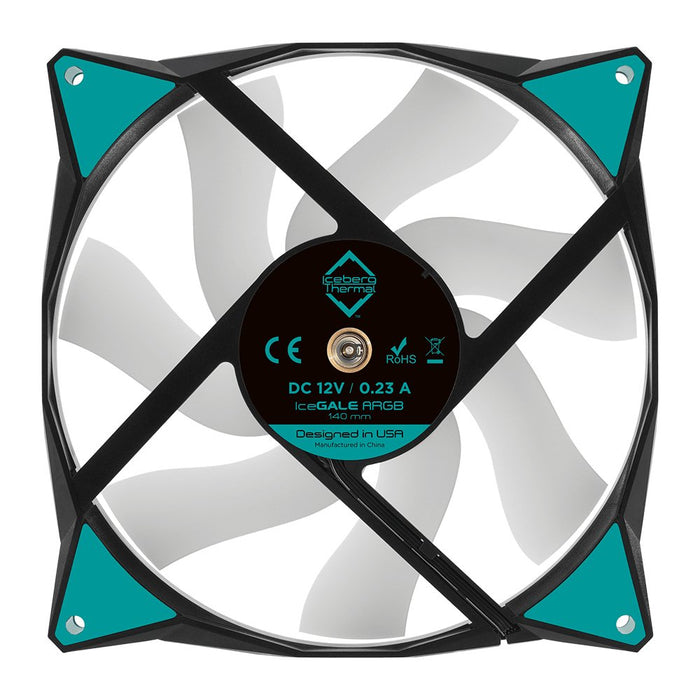 EAN 1230000071215 - Iceberg Thermal IceGALE ARGB Carcasa del ordenador Ventilador 14 cm Negro 1 pieza(s) imagen 3