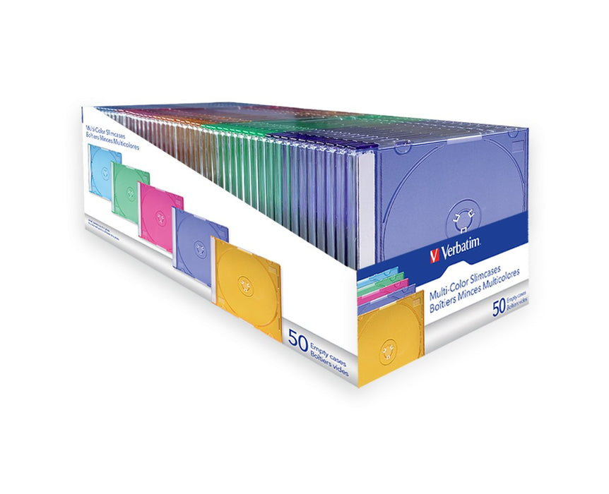 EAN 0023942499732 - Verbatim 49973 caja para almacenaje de discos ópticos 50 discos Colores surtidos imagen 1
