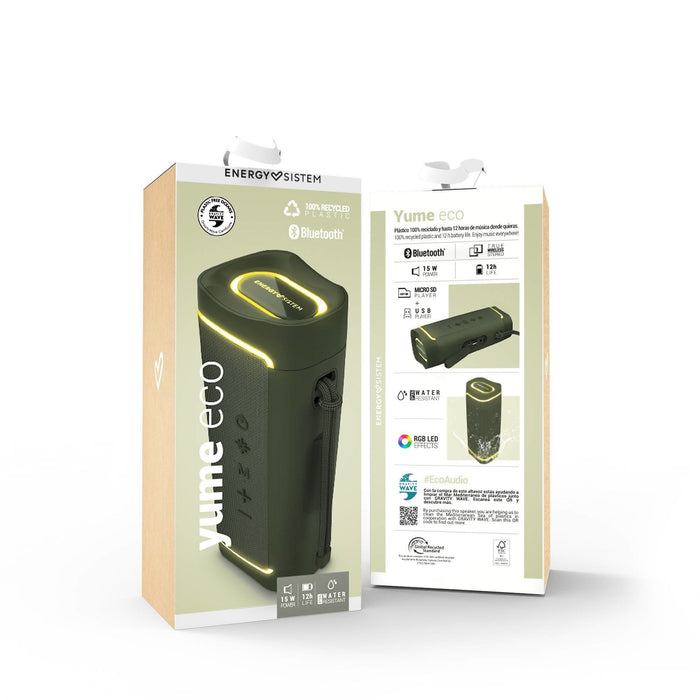 EAN 8432426457847 - Energy Sistem Yume ECO Altavoz portátil estéreo Verde, Amarillo 15 W imagen 6