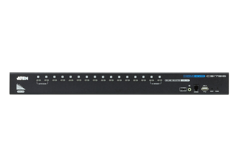 EAN 672792005572 - ATEN CS17916 interruptor KVM Montaje en rack Negro imagen 2