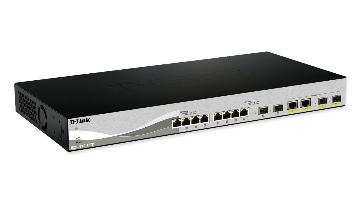 EAN 790069467646 - D-Link DXS-1210-12SC/E switch Gestionado L2 10G Ethernet (100/1000/10000) 1U Negro, Plata imagen 1