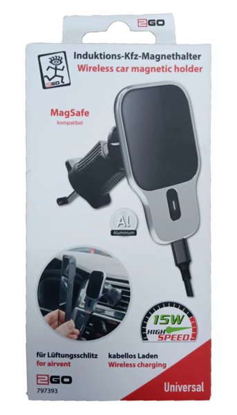 EAN 4010425973939 - 2GO AirClip Smartphone Negro Encendedor de cigarrillos Cargador inalámbrico Auto imagen 5