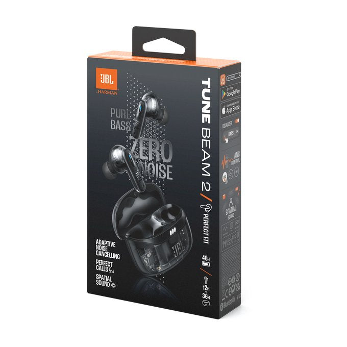 EAN 1200130016509 - JBL Tune Beam 2 Ghost Edition Auriculares Inalámbrico Dentro de oído Música/uso diario Bluetooth Negro imagen 12