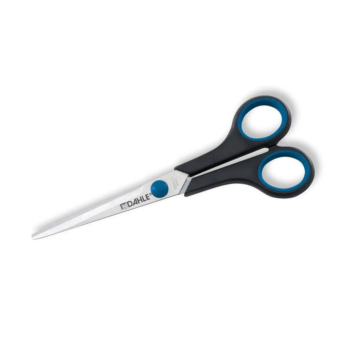 Dahle 54407 Office Comfort-Grip Tijeras De Acero Templado 18cm - Hojas Afiladas - Mangos Revestidos De Goma