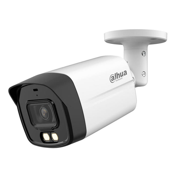 Dahua Hac-Hfw1200tlm-Il-A-0280b-S6 Tubular Hdcvi 4en1 2m 1080p Iluminación Dual Led40m/Ir40m 2.8mm Ip67 Mic