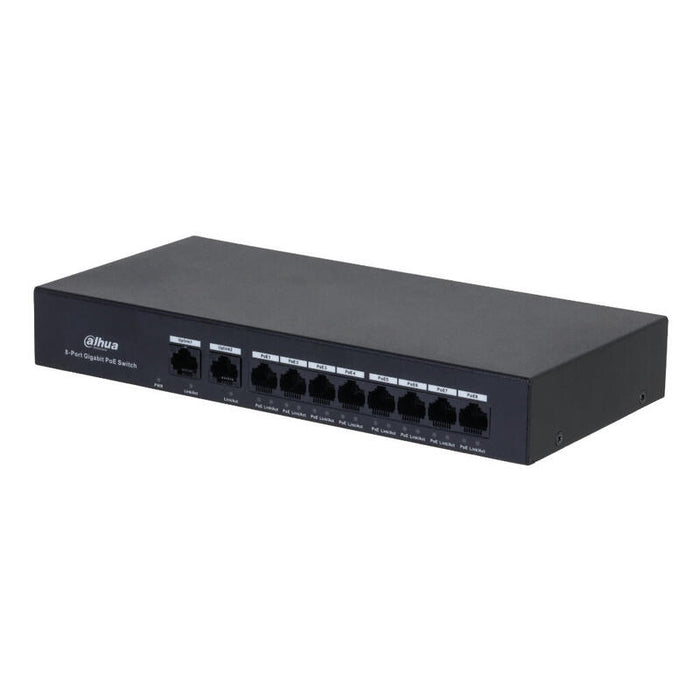 Dahua Pfs3010-8gt-65 Switch Poe 8 Puertos Gigabit + 2rj45 Uplink Gigabit 65w Layer2