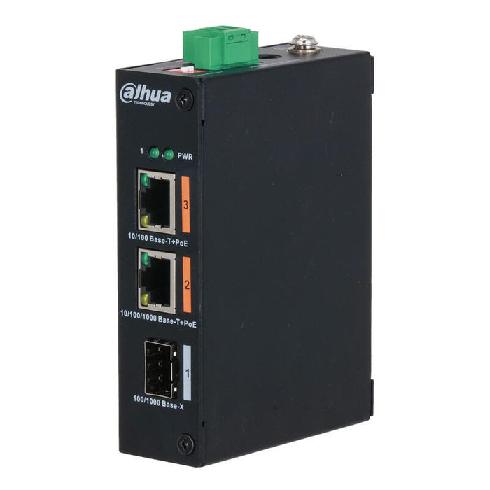 Dahua Pfs3103-1gt1et-60-V2 Switch Hardened Poe 2.0 2 Puertos (1p 10/100 + 1p Gigabit) +1sfp Uplink Gigabit 60w No_manejable Layer2