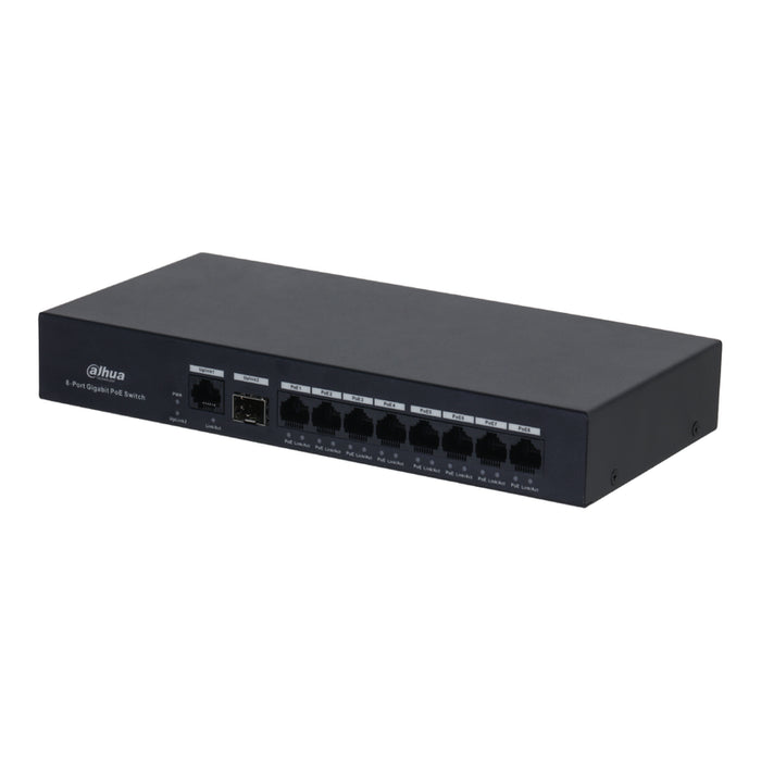 Dahua Pfs3110-8gt-65 Switch Poe 8 Puertos Gigabit +1rj45 Uplink Gigabit +1sfp 65w No_manejable Layer2