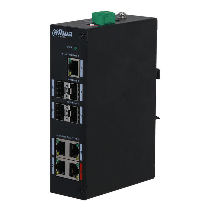 Dahua Pfs3409-4gt-96-V2 Switch Poe 2.0 4 Puertos Gigabit +4sfp Uplink +1rj45 Uplink Gigabit 96w No_manejable Layer2