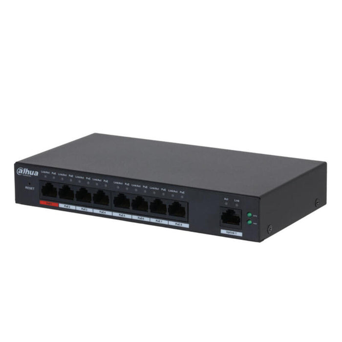 Dahua S4100-8gt1gt-96-C Switch Poe 2.0 8 Puertos Gigabit + 1rj45 Uplink Gigabit 96w Manejable En Cloud Layer2