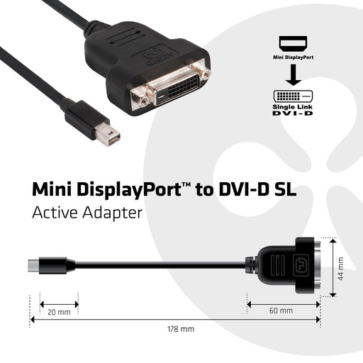 EAN 8717249408826 - CLUB3D Mini DisplayPort to DVI-D Active Adapter Cable imagen 2