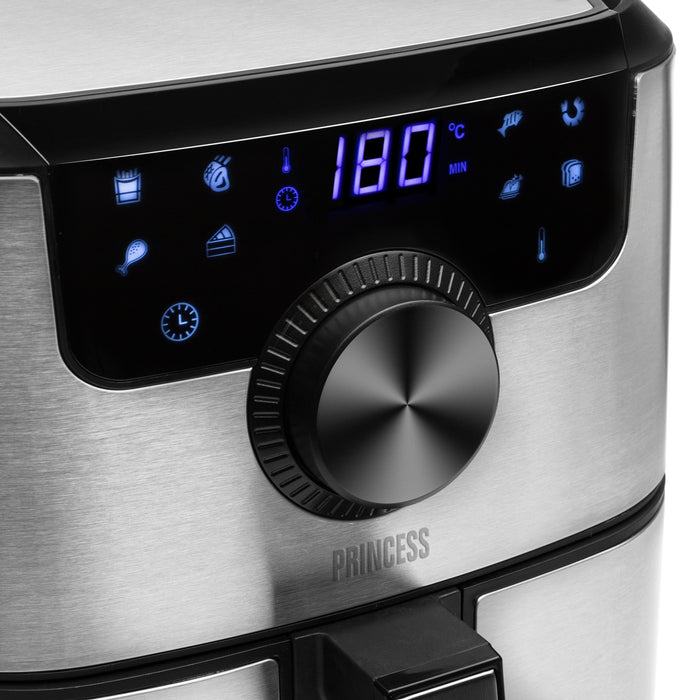 EAN 8713016091499 - Princess 182033 Sencillo 4,5 L Independiente 1500 W Freidora de aire caliente Plata imagen 4