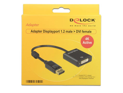 EAN 4043619625994 - DeLOCK 62599 adaptador de cable de vídeo 0,2 m DisplayPort DVI-I Negro imagen 1