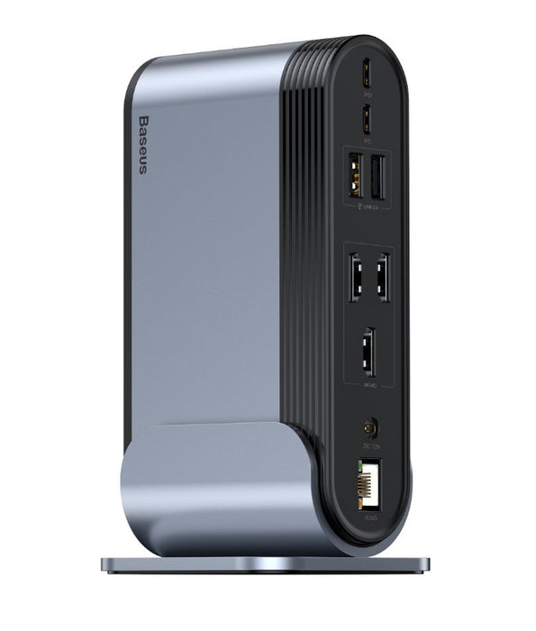 EAN 6953156214347 - Baseus CAHUB-DG0G base para portátil y replicador de puertos USB 3.2 Gen 1 (3.1 Gen 1) Type-C Negro, Gris imagen 2