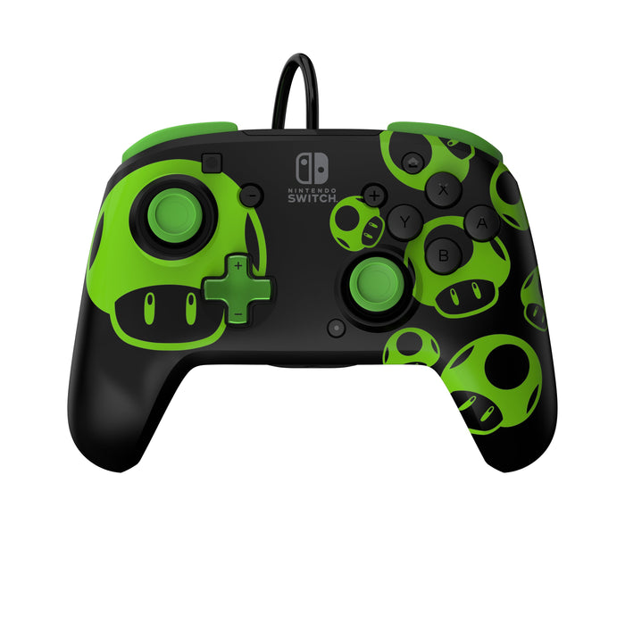 EAN 0708056070328 - PDP REMATCH: 1-Up Glow in the Dark Negro, Verde USB Gamepad Analógico/Digital Nintendo Switch, Nintendo S imagen 1