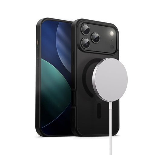 EAN 5904310706018 - Crong Hybrid Frost MAG Cover funda para teléfono móvil 17,5 cm (6.9") Negro, Translúcido imagen 1