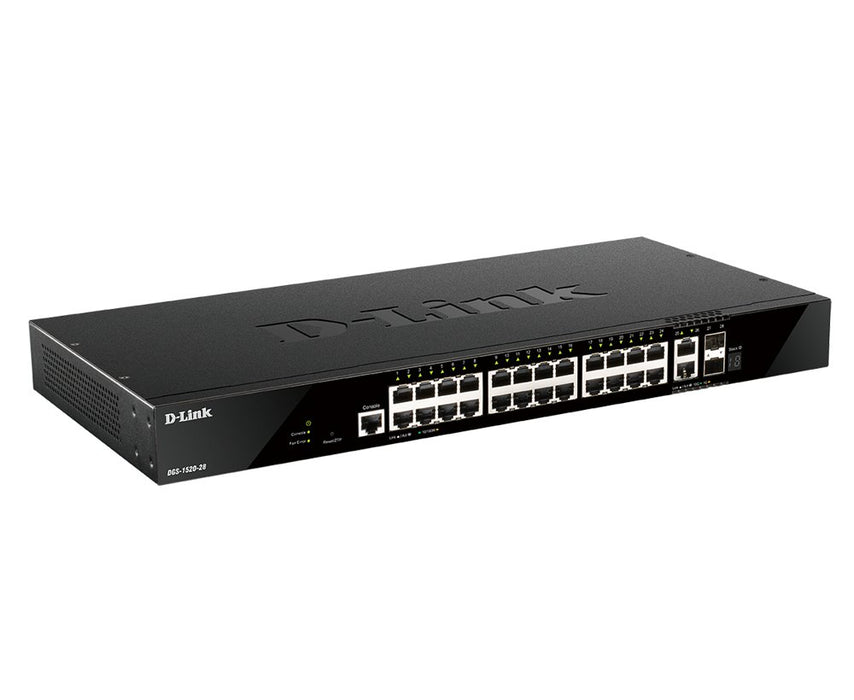 EAN 0790069472015 - D-Link DGS-1520-28/E switch Gestionado L3 10G Ethernet (100/1000/10000) 1U Negro imagen 1