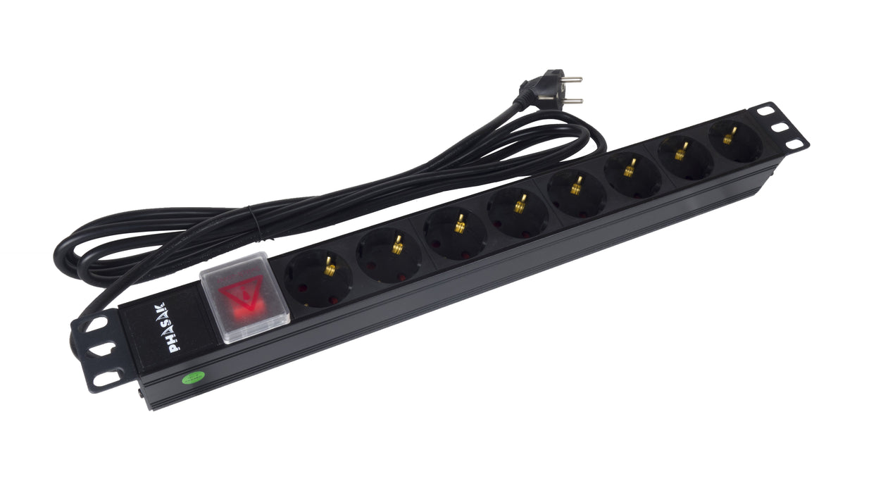 EAN 5605922051229 - Phasak BNS 1520 limitador de tensión Negro 8 salidas AC 250 V 2 m imagen 5