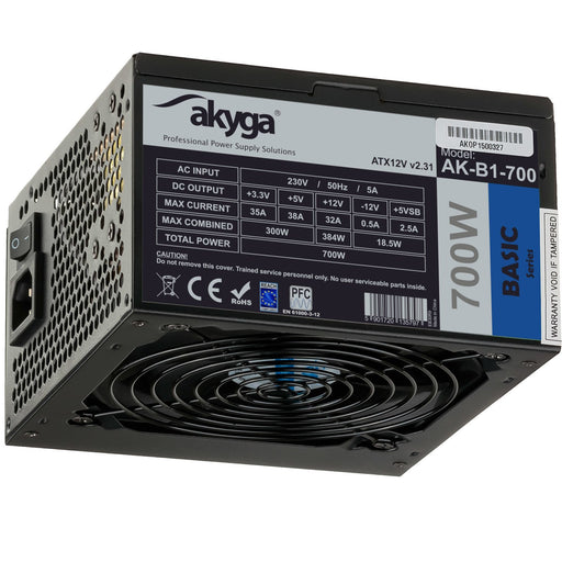 EAN 5901720135797 - Akyga AK-B1-700BE unidad de fuente de alimentación 700 W 24-pin ATX ATX Negro imagen 1