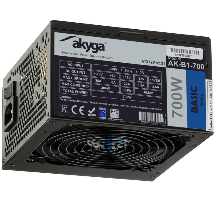 EAN 5901720135797 - Akyga AK-B1-700BE unidad de fuente de alimentación 700 W 24-pin ATX ATX Negro imagen 1