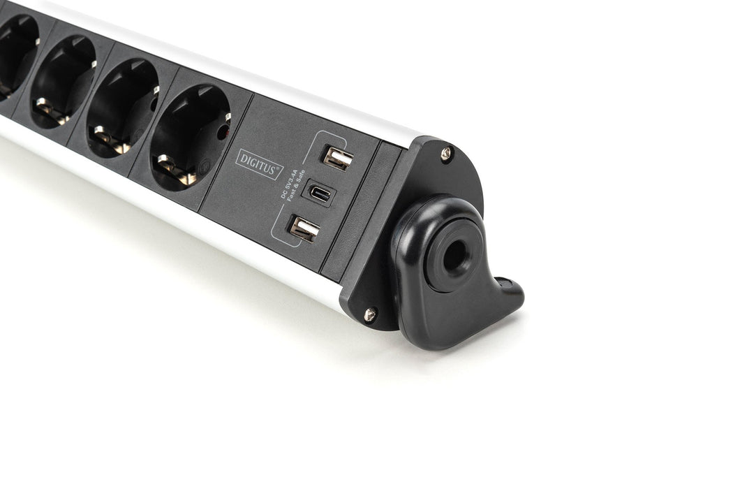 EAN 4016032487012 - Digitus DA-70624 base múltiple 1,5 m 6 salidas AC Interior Negro, Plata imagen 7