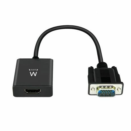 EAN 8054392612060 - Ewent EW9866 adaptador de cable de vídeo 0,202 m VGA (D-Sub) HDMI + 3.5mm Negro imagen 1