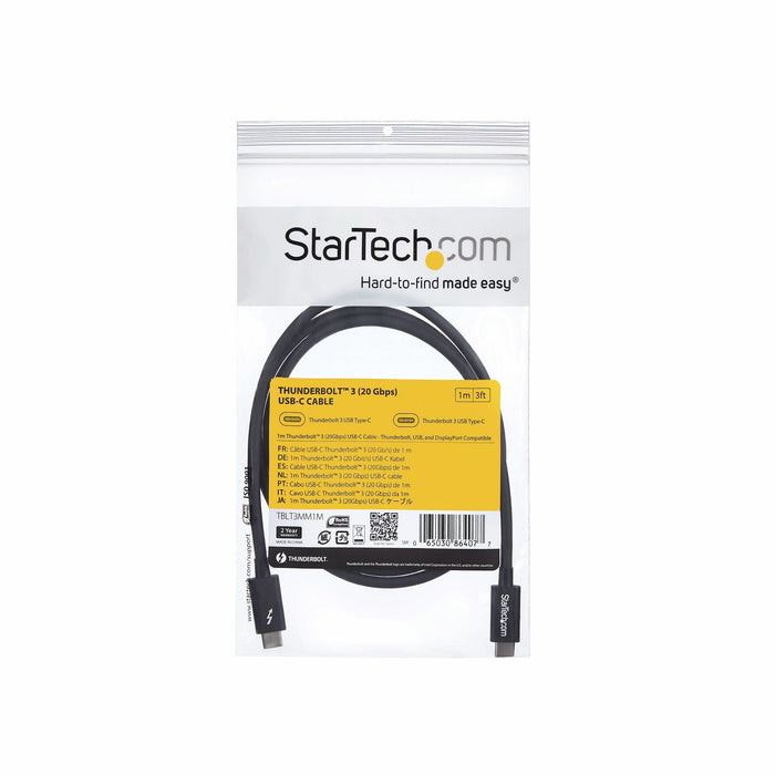 EAN 0065030864077 - StarTech.com TBLT3MM1M cable Thunderbolt 20 Gbit/s Negro imagen 6