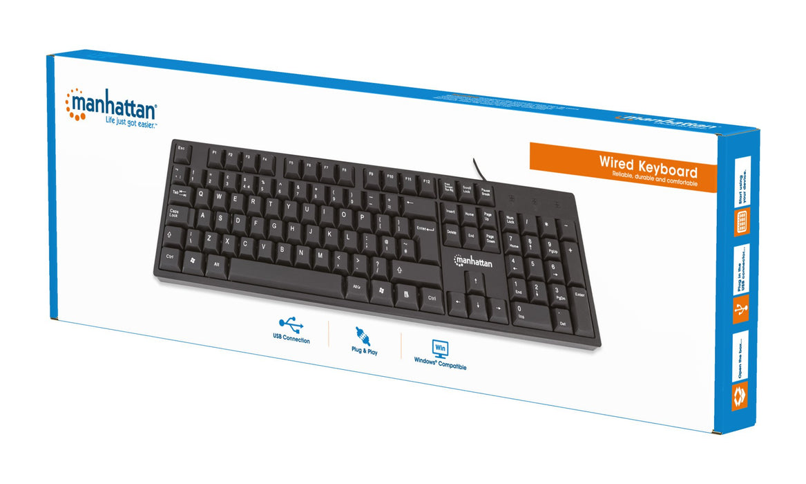 EAN 0766623179324 - Manhattan 179324 teclado Oficina USB QWERTY Inglés Negro imagen 8