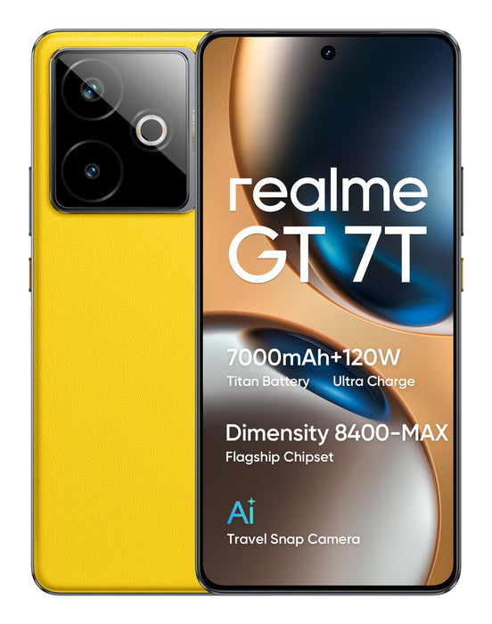 EAN 6941764464773 - realme GT 7T 17,3 cm (6.8") SIM doble Android 15 5G USB Tipo C 12 GB 256 GB 7000 mAh Amarillo imagen 10