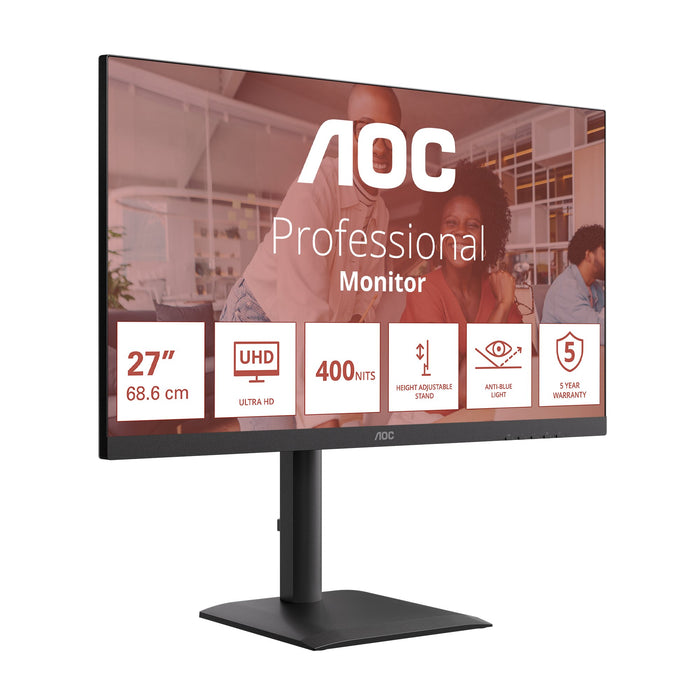 EAN 4038986182836 - AOC E4 U27E4CV pantalla para PC 68,6 cm (27") 3840 x 2160 Pixeles 4K Ultra HD LED Negro imagen 3