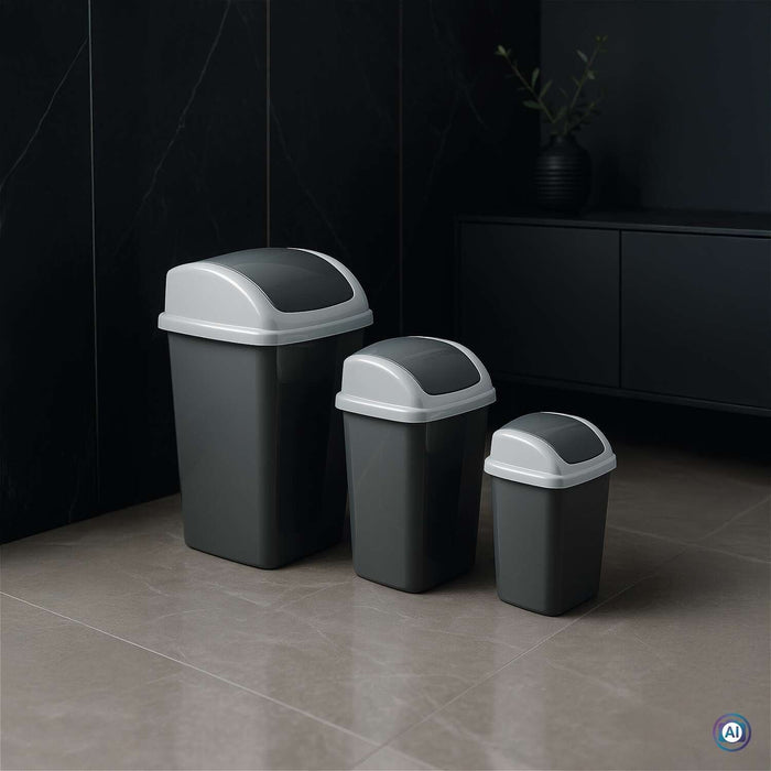 EAN 4002390095846 - MAUL 9522487 papelera 24 L Rectangular Plástico, Polipropileno (PP) Gris Oscuro, Blanco imagen 9