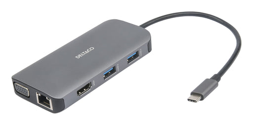 EAN 7333048060600 - Deltaco USBC-HDMI25 hub de interfaz USB Tipo C 5000 Mbit/s Gris imagen 1
