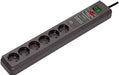EAN 4007123150496 - Brennenstuhl Secure-Tec Surge Protection 15.000 A Negro 6 salidas AC 3 m imagen 1