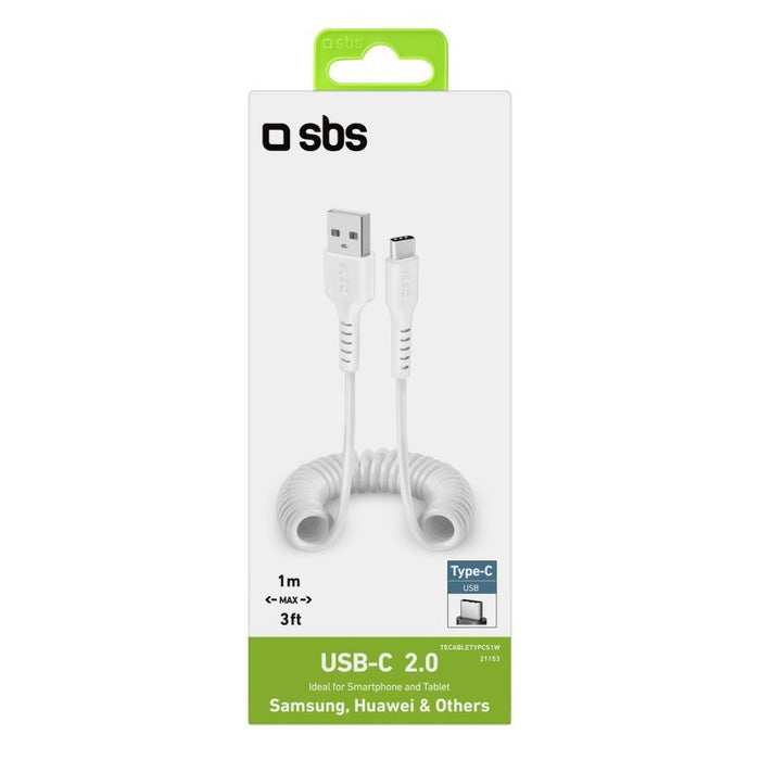 EAN 8018417321153 - SBS TECABLETYPCS1W cable USB USB 2.0 1 m USB A USB C Blanco imagen 2