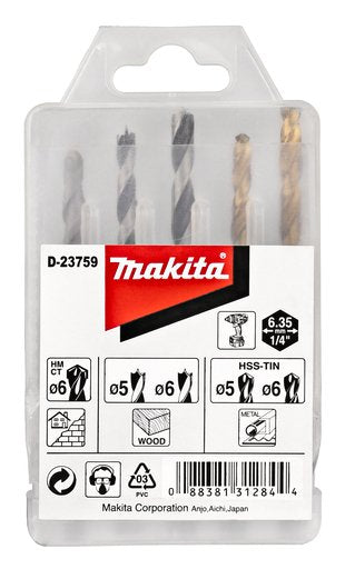 EAN 0088381312844 - Makita D-23759 broca Juego de brocas 5 pieza(s) imagen 1