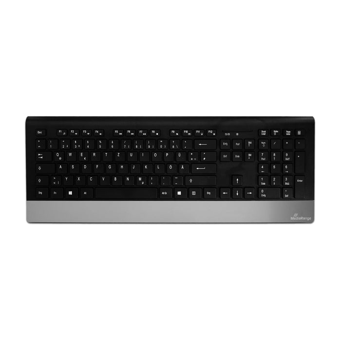 EAN 4260459611516 - MediaRange MROS105 teclado Ratón incluido Hogar RF inalámbrico QWERTZ Alemán Negro, Plata imagen 7