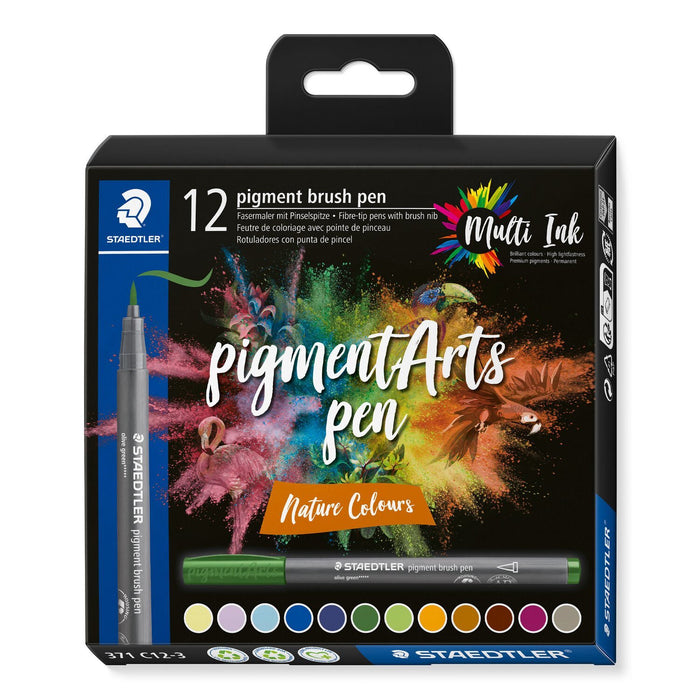 EAN 4007817097052 - Staedtler Pigment Arts Brush Pen Nature Colors rotulador Multicolor 12 pieza(s) imagen 1