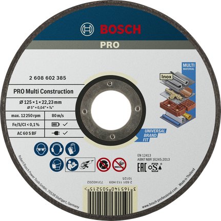 EAN 3165140505215 - Bosch 2 608 602 385 accesorio para amoladora angular Corte del disco imagen 1