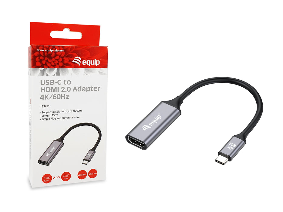 EAN 4015867229996 - Equip 133491 adaptador de cable de vídeo 0,15 m USB Tipo C Negro, Gris imagen 7