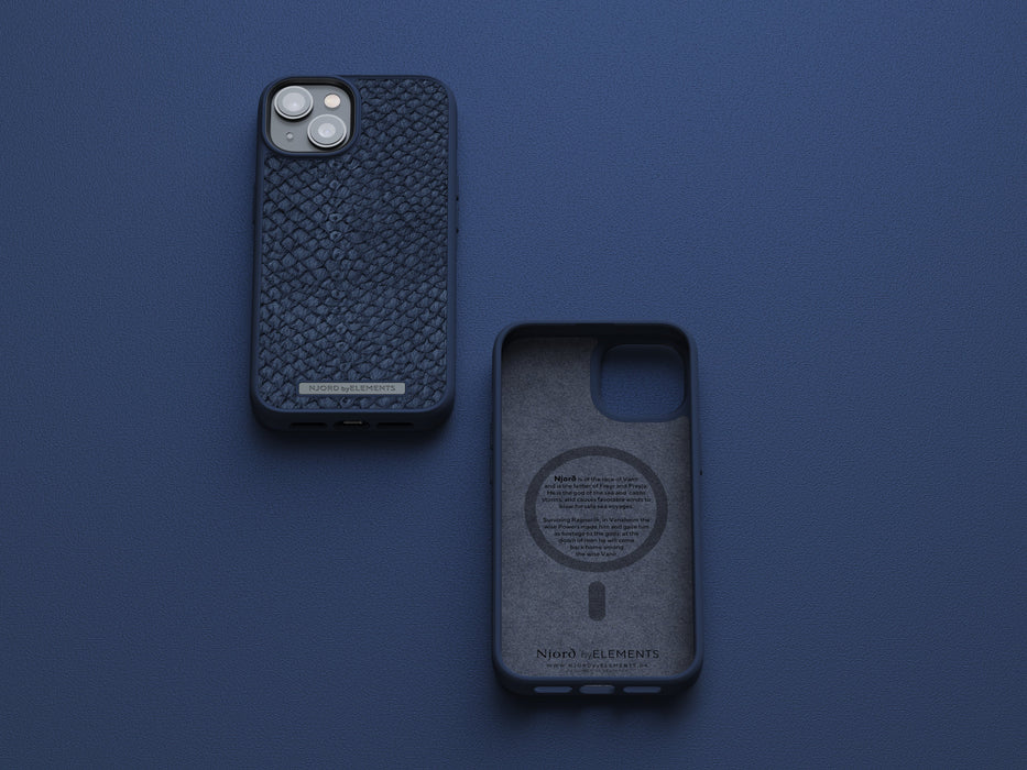 EAN 8720574620559 - Njord byELEMENTS Salmon Leather Magsafe funda para teléfono móvil 15,5 cm (6.1") Azul imagen 23