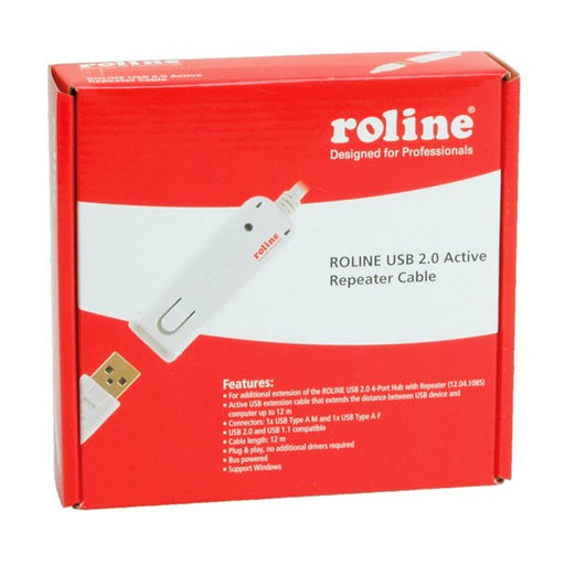 EAN 7611990188192 - ROLINE USB 2.0 Active Repeater Cable for 12.04.1085 12 m Blanco imagen 2