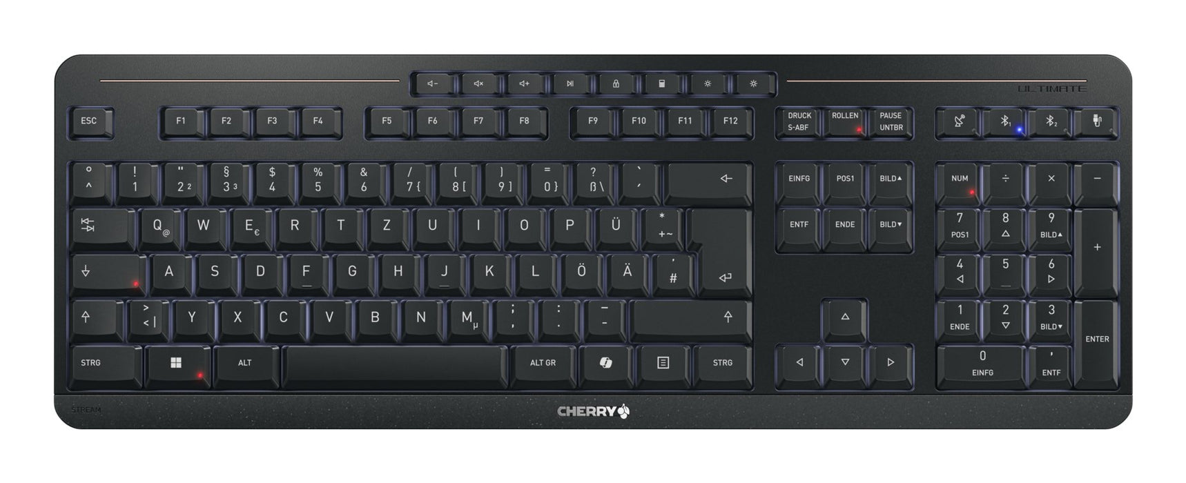 EAN 4025112119026 - CHERRY Stream keyboard ultimate teclado Hogar / Oficina USB + RF Wireless + Bluetooth QWERTZ Alemán Negro imagen 1