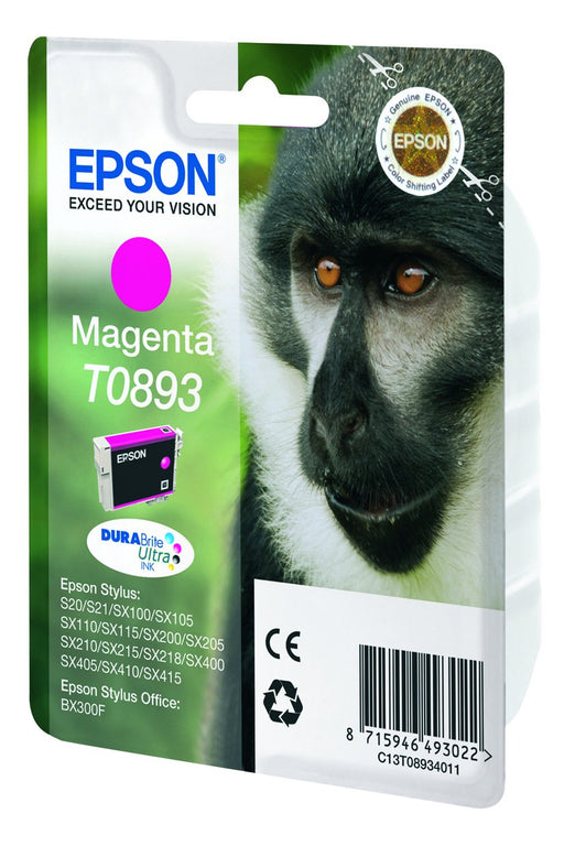 EAN 8715946416335 - Epson Monkey T0893 cartucho de tinta 1 pieza(s) Original imagen 2
